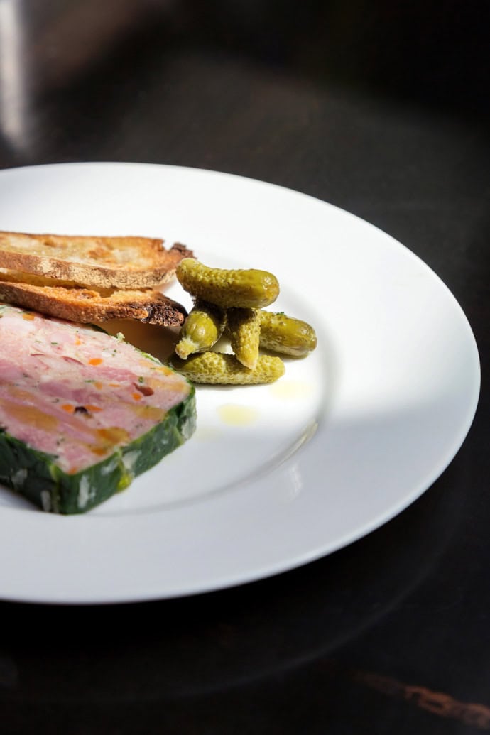 0023 - 2014 - Parsonage Grill - Oxford - Low Res - Roast Duck Terrine Bramley Apple Jelly - Web Feature